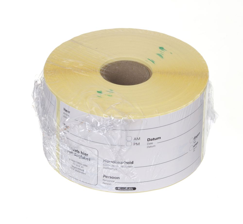 Houdbaarheidsstickers - multifunctioneel - eenvoudig te verwijderen - Wit - 500 st. - 100x50mm