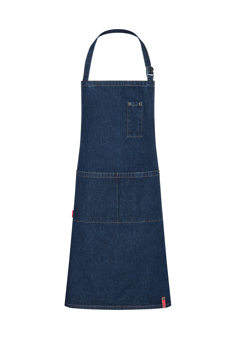 Tablier à bavette Denim ROCK CHEF-Stage2 - Denim Blue
