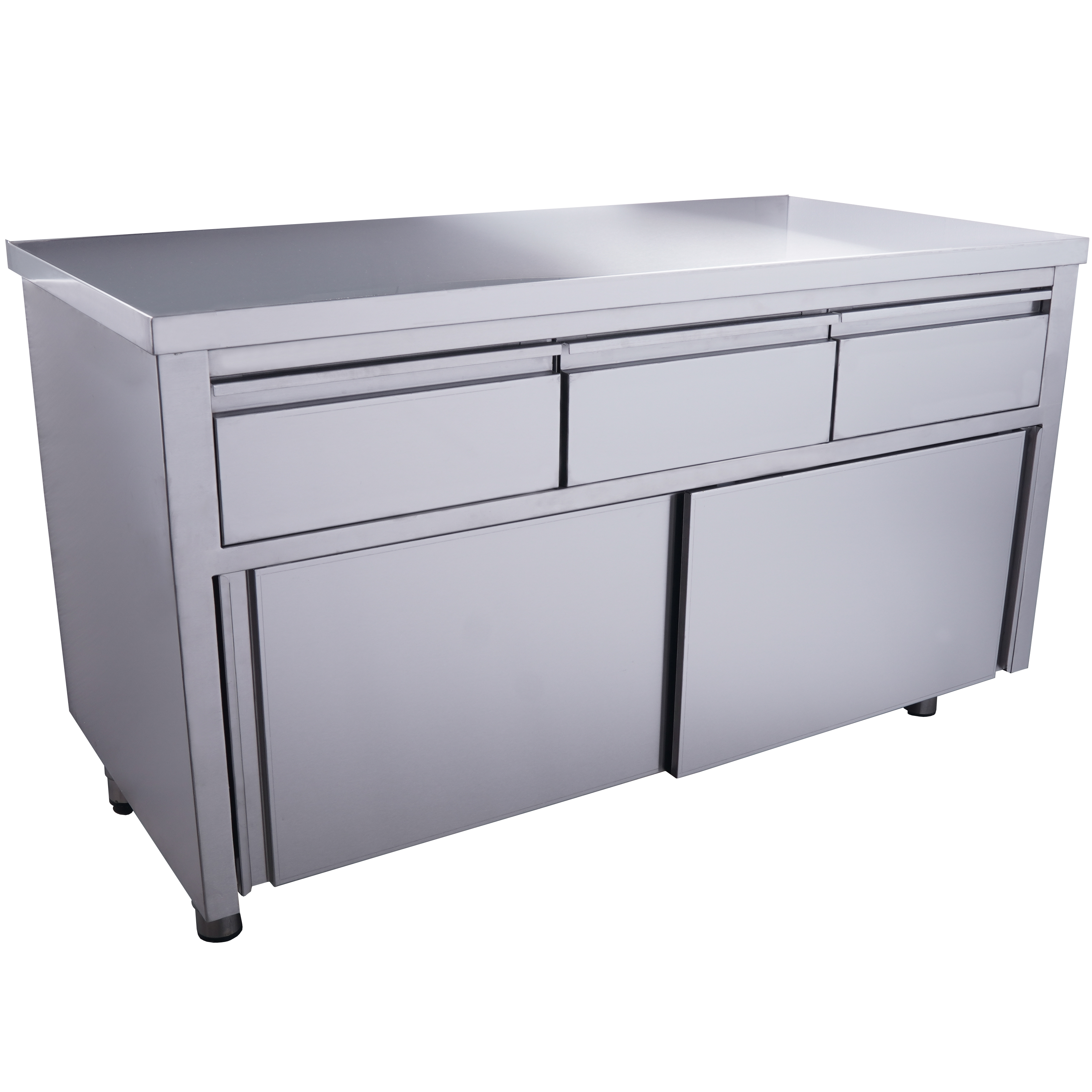 Armoire à portes coulissantes SARO avec 3 tiroirs, 1400x700mm