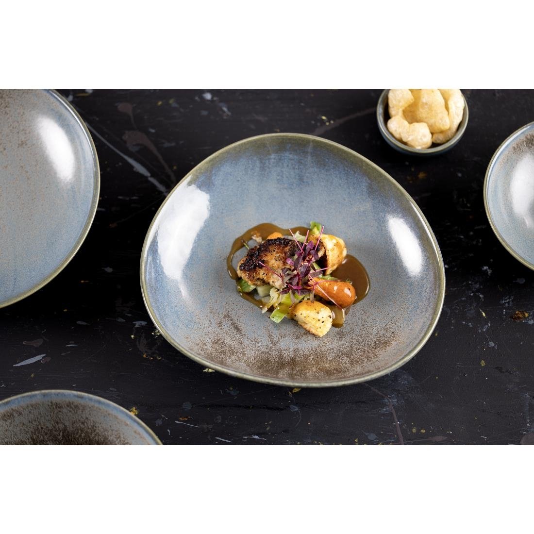 Plats creux Olympia Ember Blue 200 mm (lot de 4) Plats creux Olympia Ember Blue 200 mm (lot de 4)