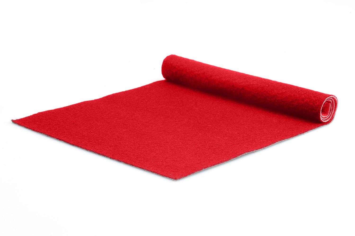 Roter Teppich Tokyo 10x 1 Meter Breite mit Schutzfolie 