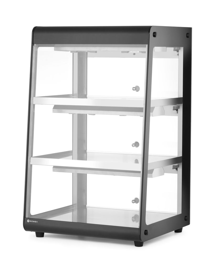 Beheiztes Thekendisplay - Schwarz - 220-240V/500W - 472x447x(H)775mm