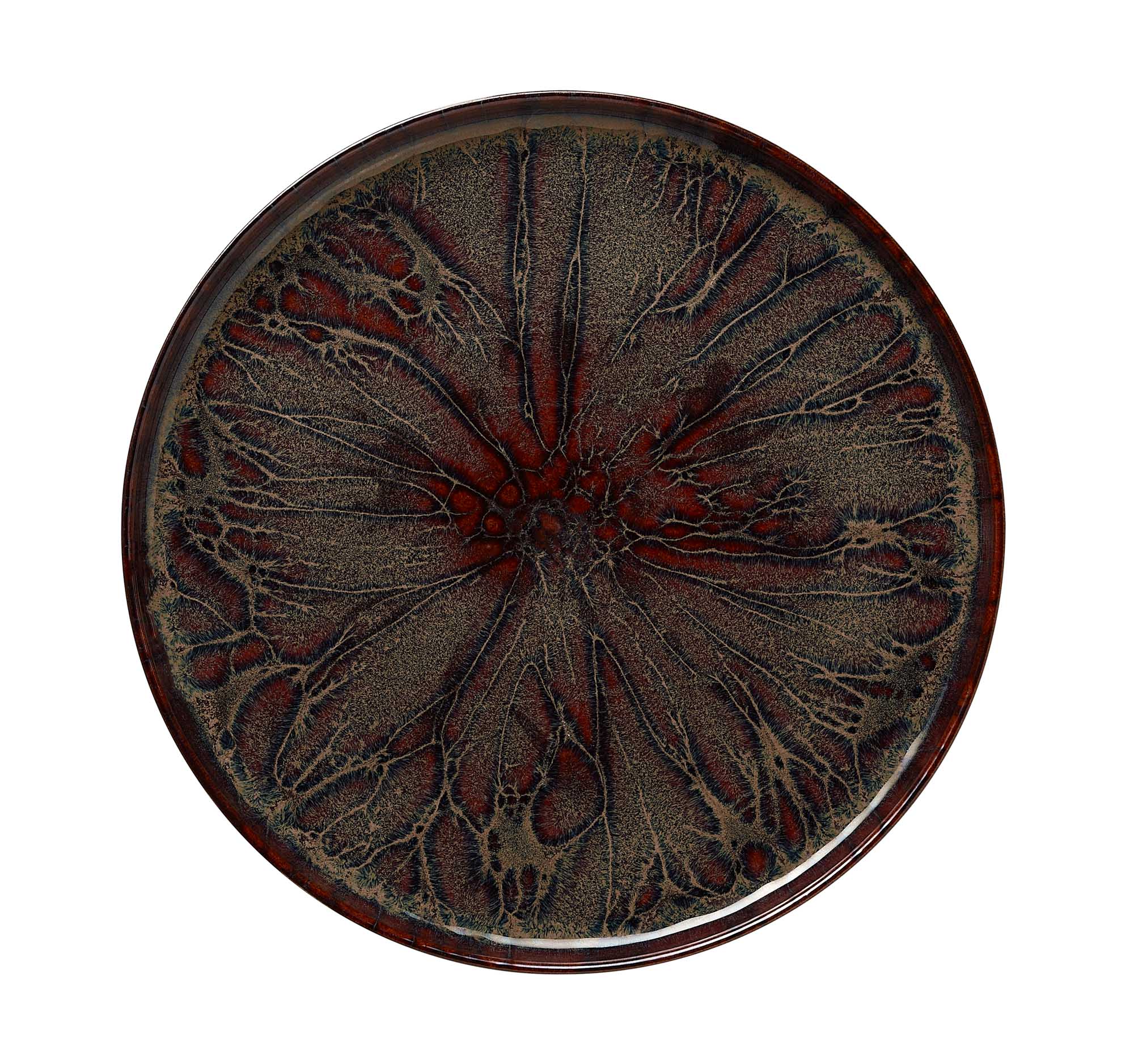 Borden set ROCKZZERO, plat, Ø 33 cm, amazonas, set van 4 stuks, steengoed