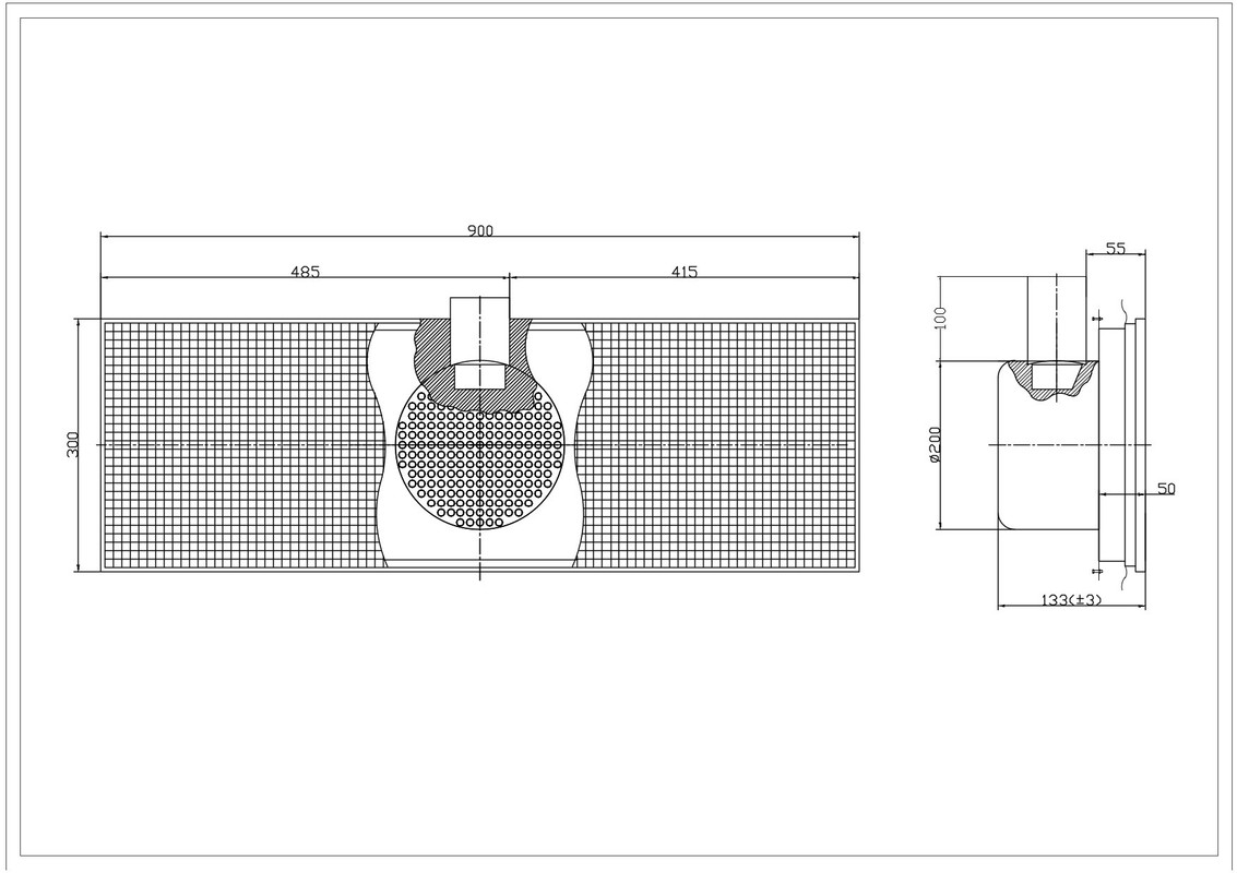 Bodenablauf - Edelstahl - 900x300x(h)133mm