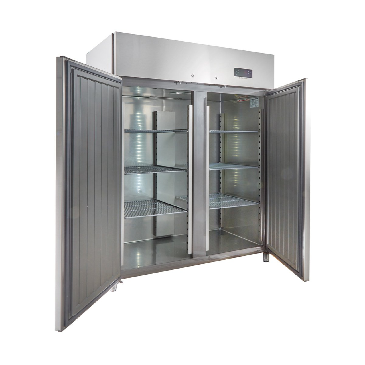Horeca-vrieskast ECO 1400 GN 2/1 Monoblock, 1350 liter koelruimtevolume, 6 verstelbare legroosters, robuuste constructie, RVS