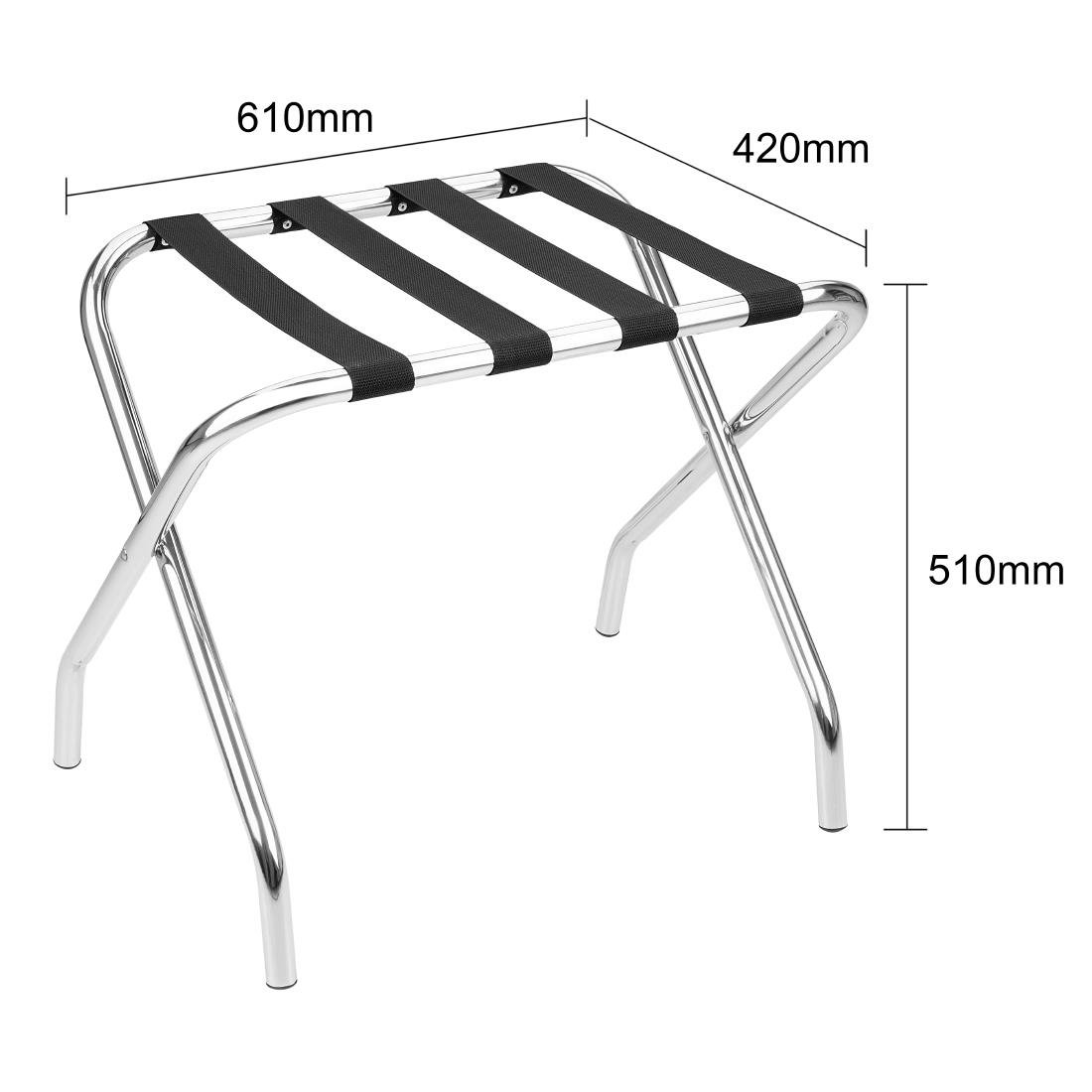 Support à bagages en acier inoxydable Bolero