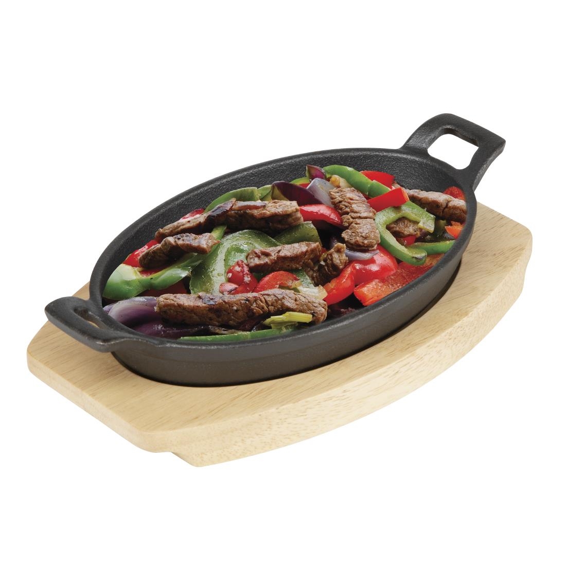 Olympia Hevea bord voor gietijzeren ovale orenschotel 230x135mm voor fw818 Olympia Hevea bord voor gietijzeren ovale orenschotel 230x135mm voor fw818