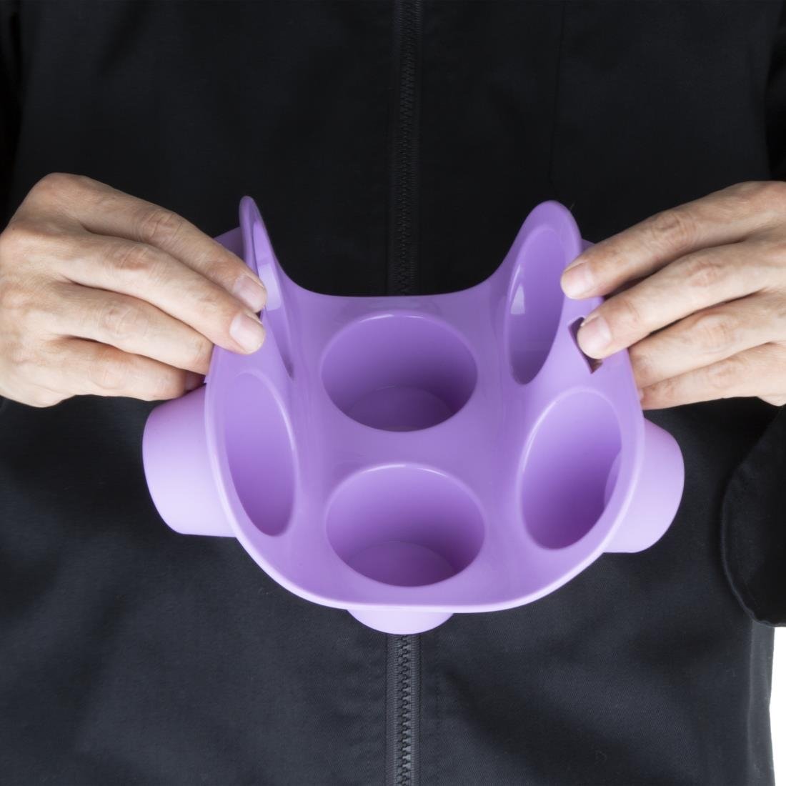 Moule 6 muffins flexible en silicone Hygiplas violet 