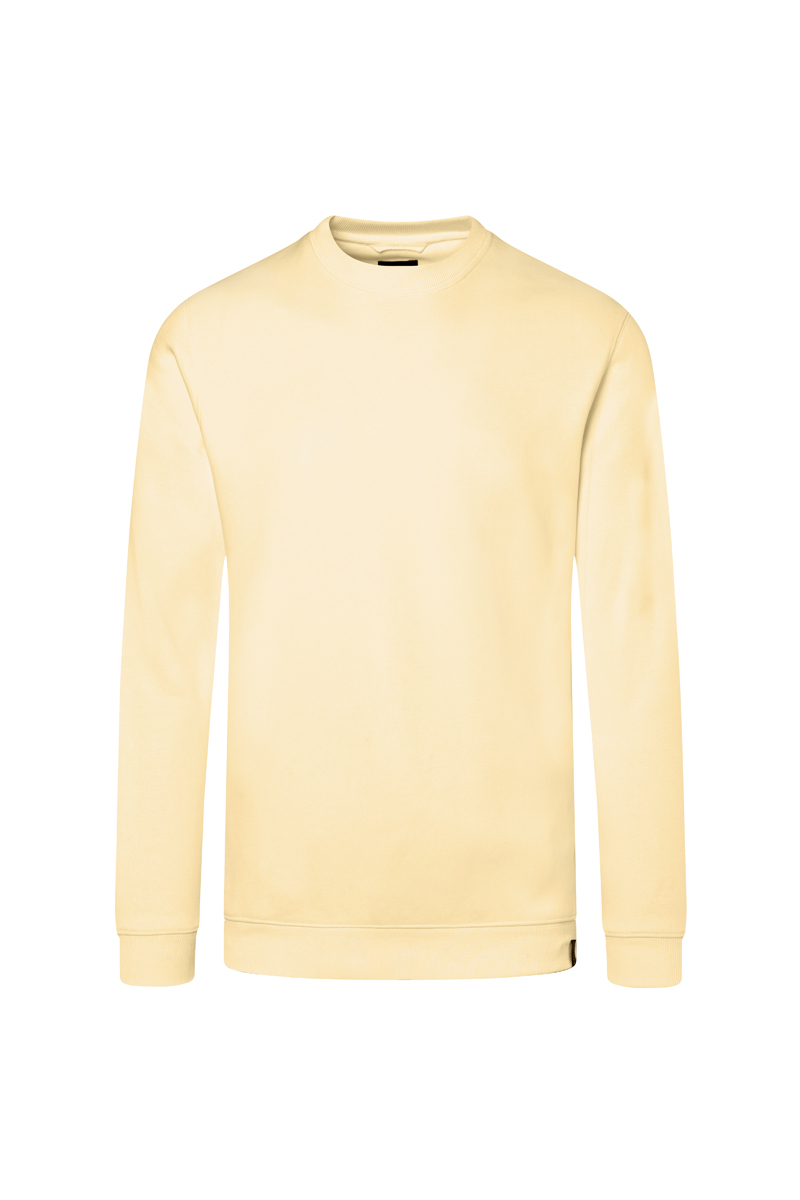 Herren Workwear Sweatshirt Soft-Face, aus nachhaltigem Material - Pastellgelb - L