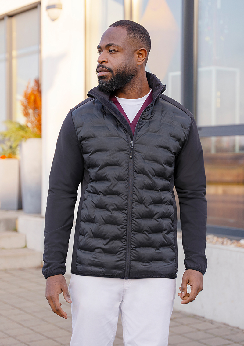 Veste hybride pour hommes  Outdoor-Pro, en matière durable - Noir - L