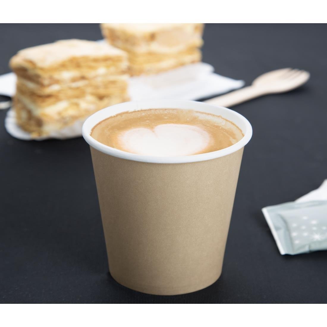 Fiesta Recycelbare Kaffeebecher Einwandig Kraft 180ml (1000 Stück)