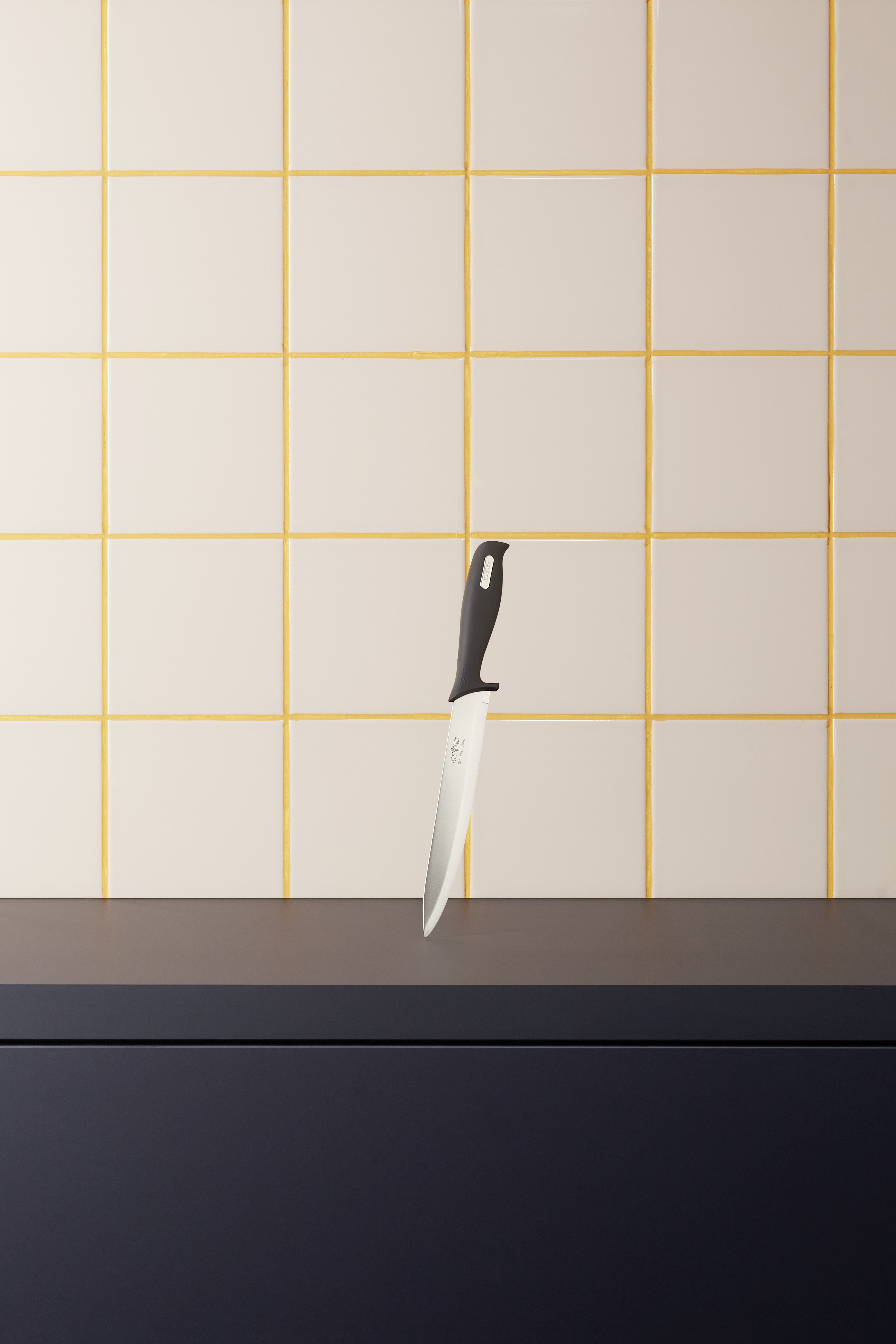 Couteau de découpe LET'S COOK Knife, 31,5 cm, acier inoxydable, caoutchouc