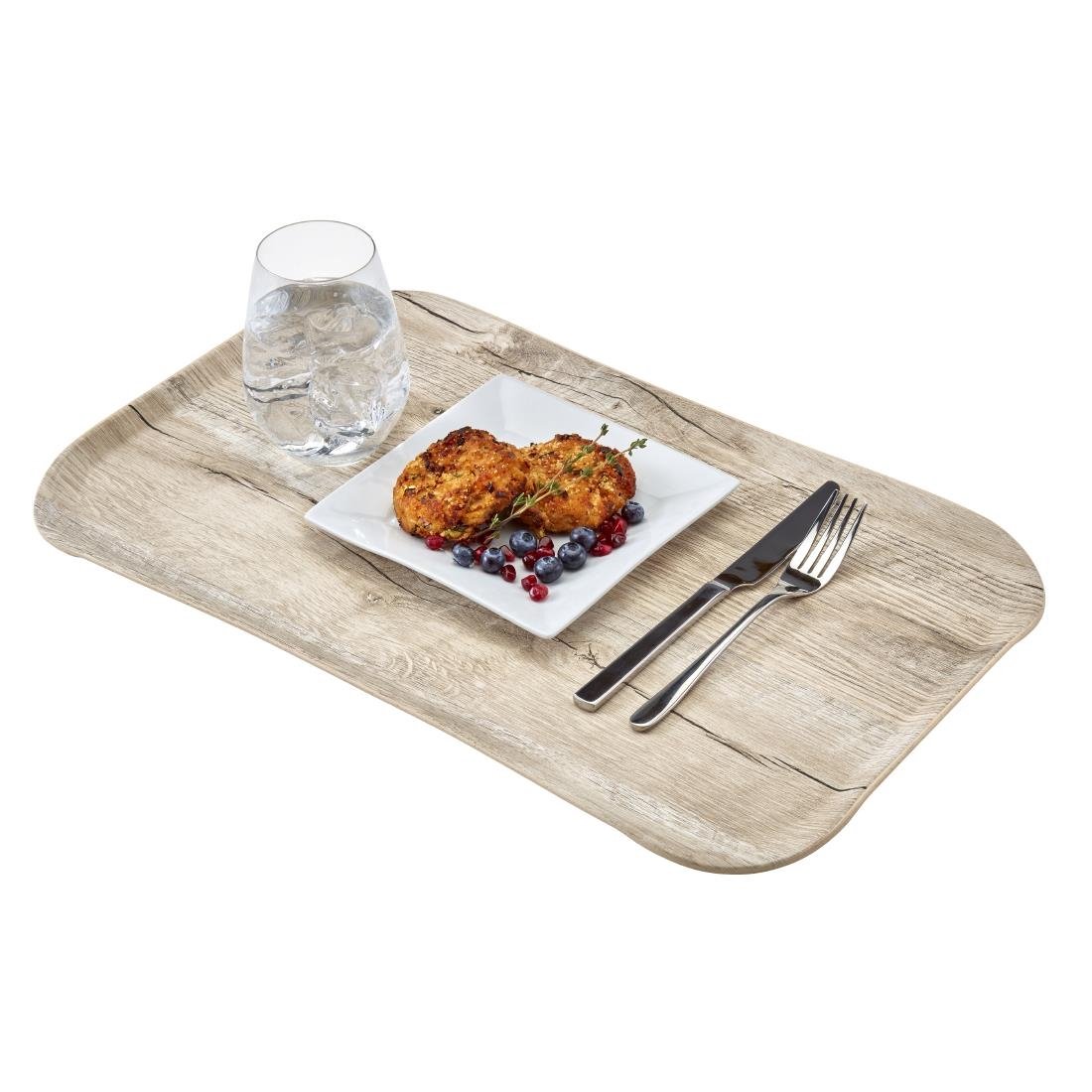 Cambro Versa Tabletts 37x53cm rechteckig rustikales Dekor Eiche hell