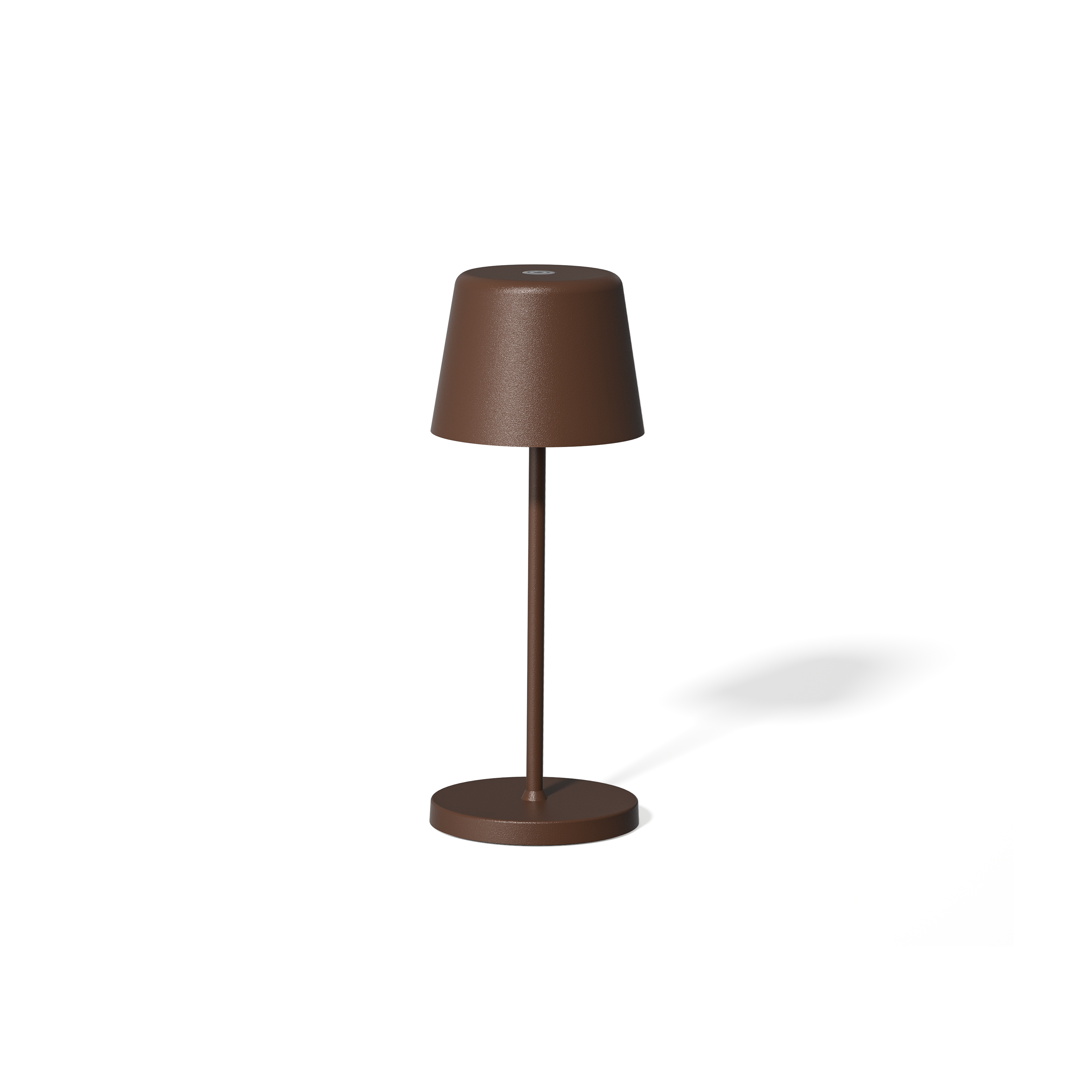 Lampe de table LED YUYU ALEX, hauteur 20,8 cm, diamètre 7,6 cm, finition corten mate