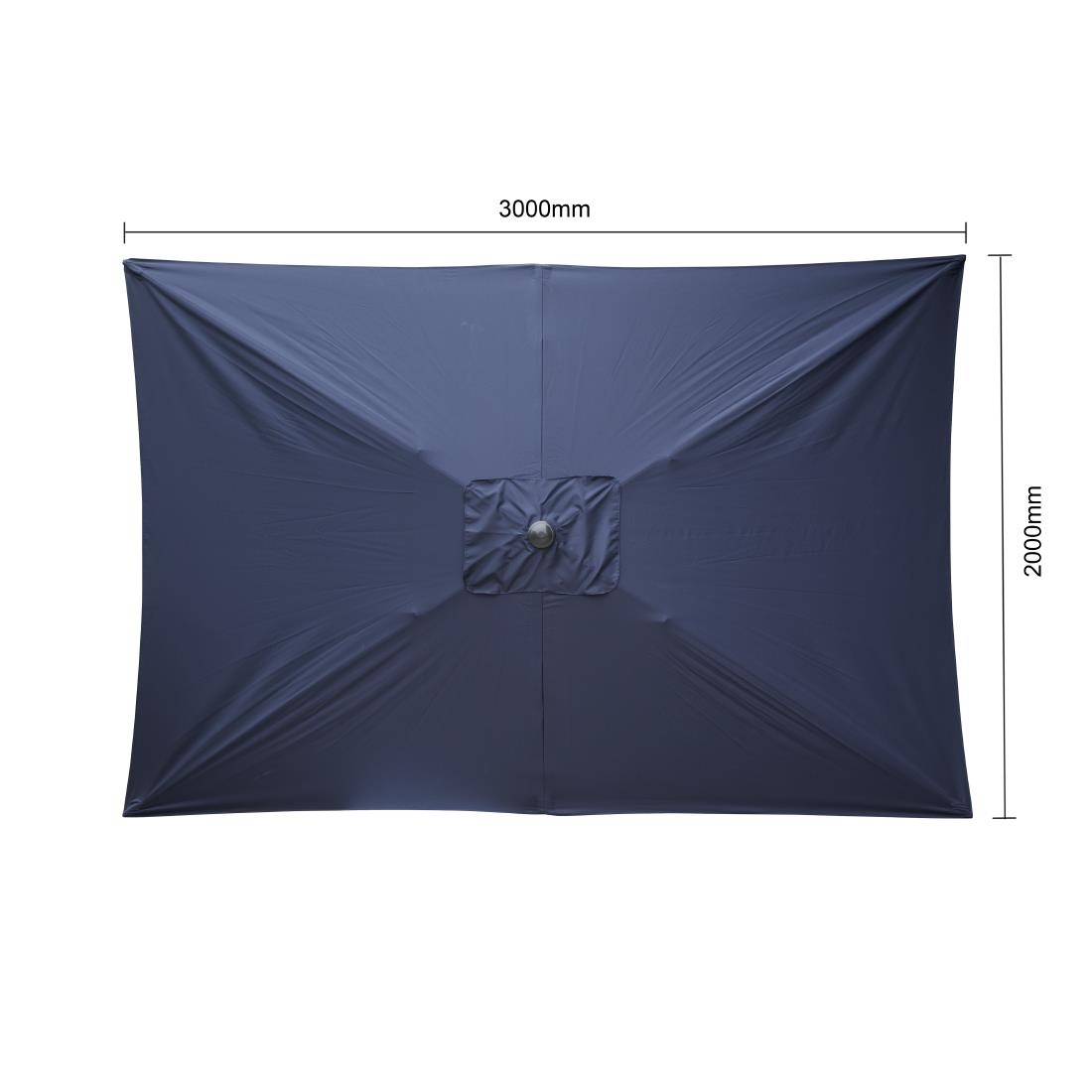 Parasol rectangulaire Bolero Seville 2x3m bleu marine