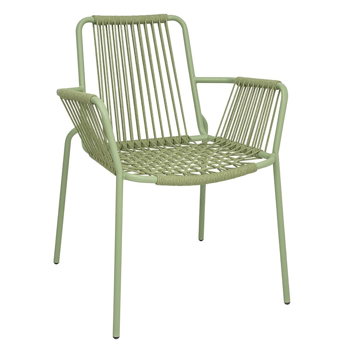 Bolero Melbourne Armstoelen Lichtgroen (4 stuks)