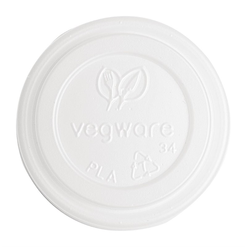 Couvercles en CPLA pour gobelets chauds Vegware série 62 (lot de 2000)