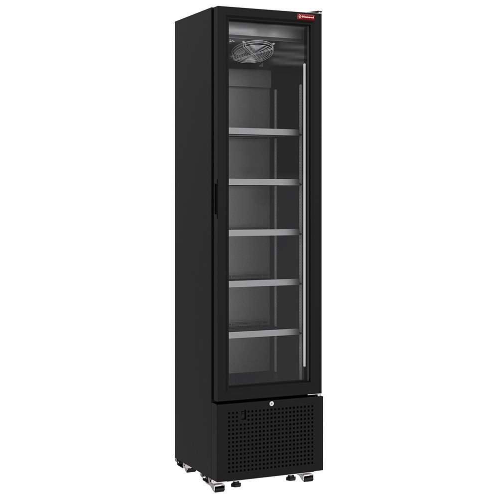 Positive Kühlvitrine 221 Liter SCHWARZ