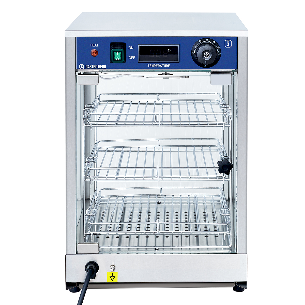 Warmhoudvitrine ECO 350 | 3 schappen | Halogeenverlichting | 30 tot 85 °C