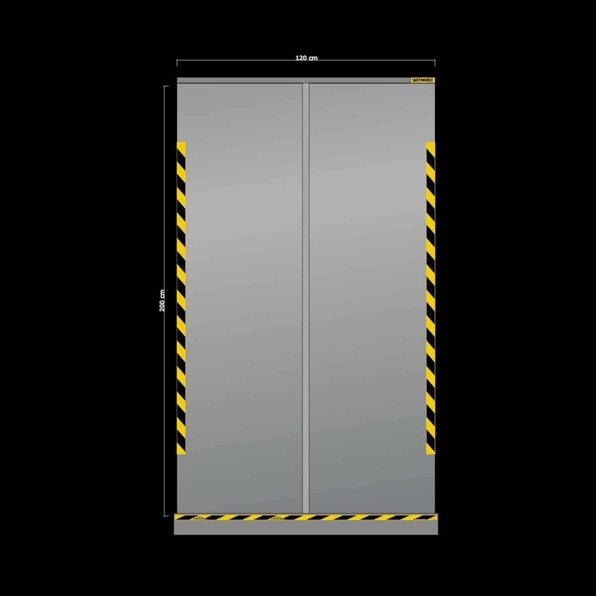 Transparente einziehbare Schutzwand | 800x(H)2000mm