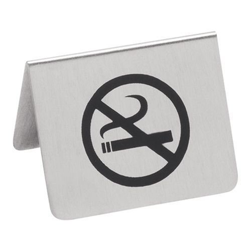 Panneau de table | Acier inoxydable | « Ne pas fumer » | 5,5x4,5cm