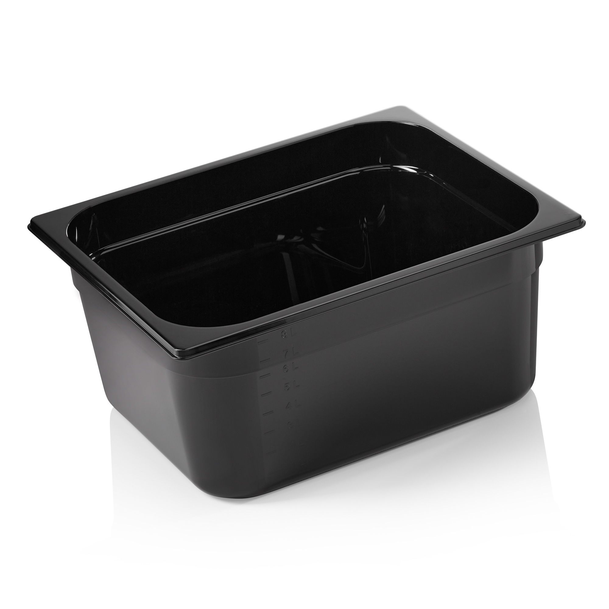 GN container GN 96 zwart 1/2-150 mm, zwart, polycarbonaat