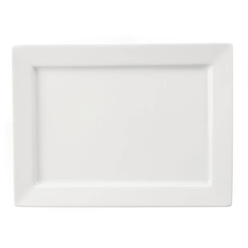 Rechteck Servierschale | Olympia Porzellan Weiß | 430x300mm 
