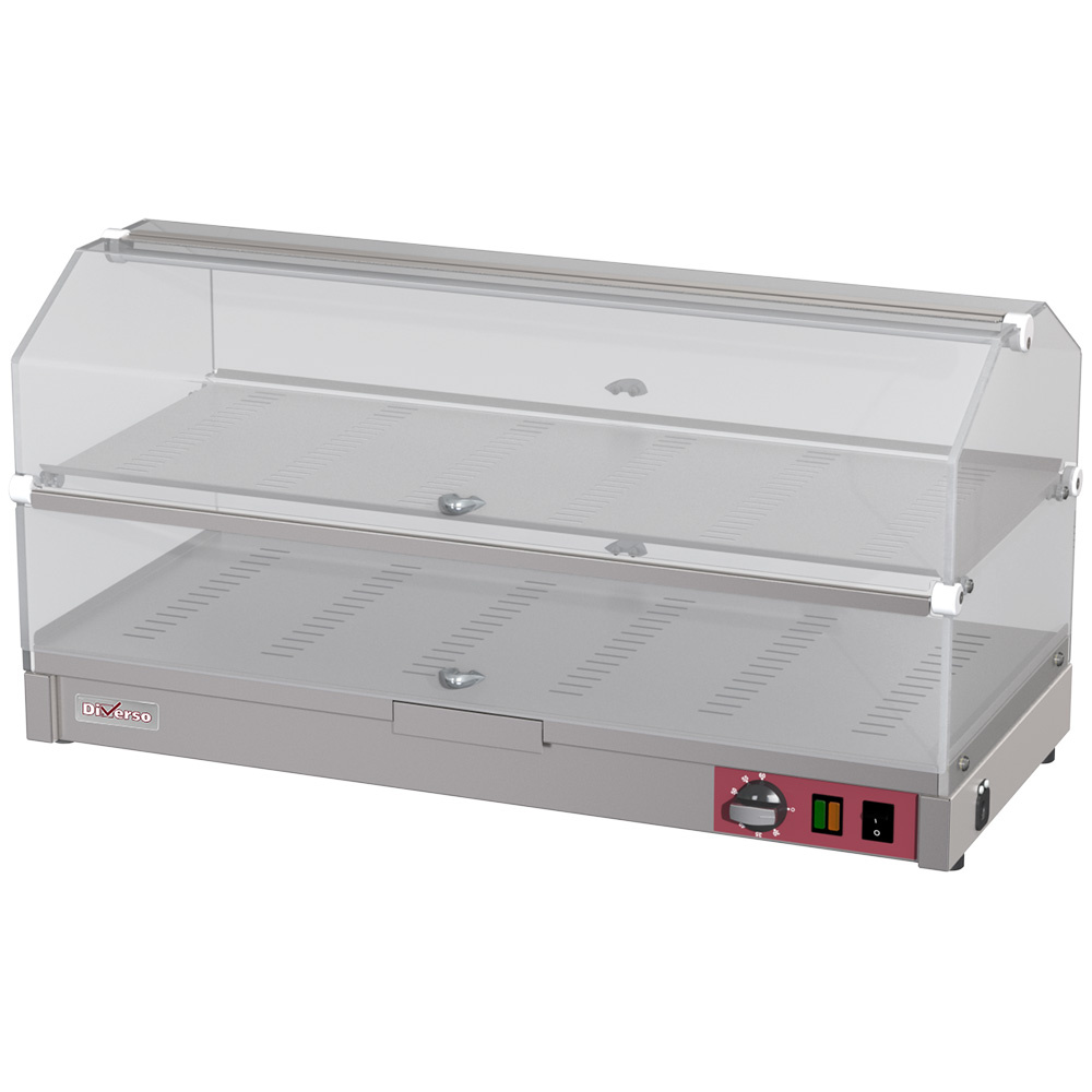 Verwarmde vitrinekast om neer te zetten, 2 niveaus L800mm