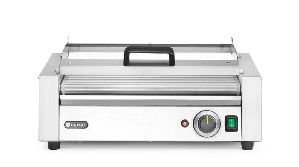 Worstrolgrill - 1-zone met energiebesparend deksel - 230V/790W - 566x450x(H)259mm