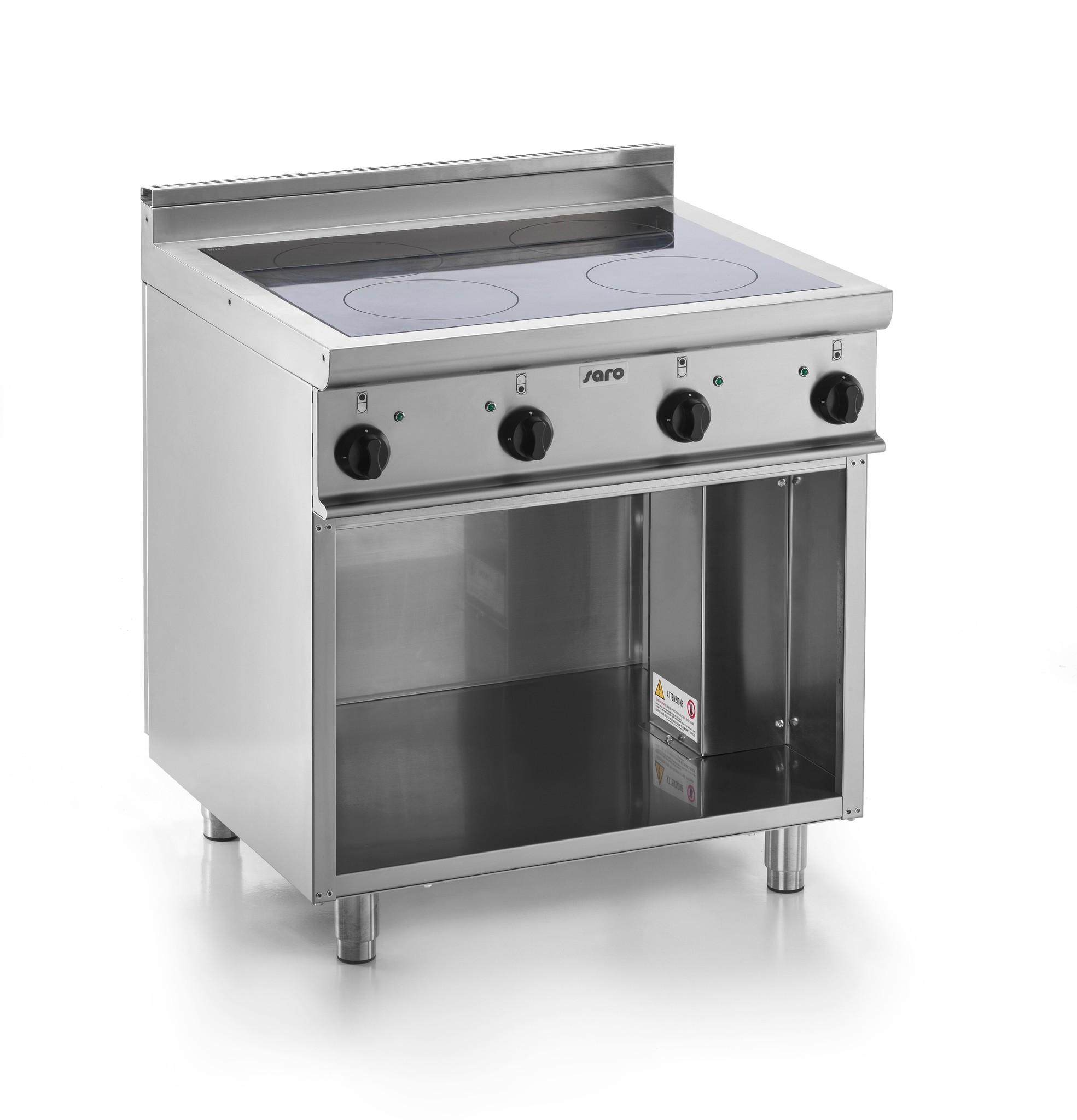 Cuisinière à Induction avec base | 4 zones de cuisson (3,5 kW) 800x700x (H) 850mm