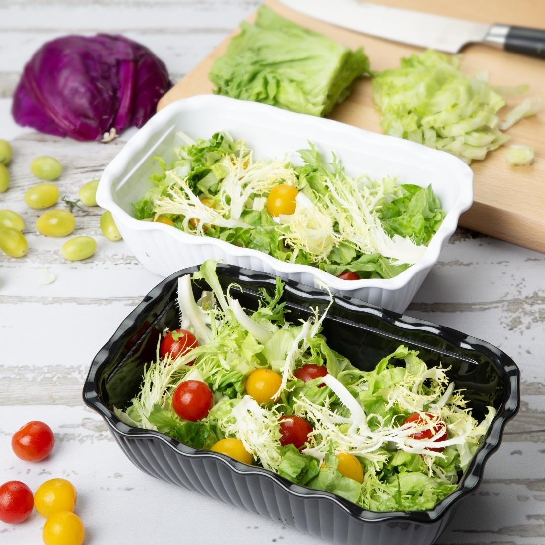 Olympia Kristallon Middelgrote Saladebak - Wit
