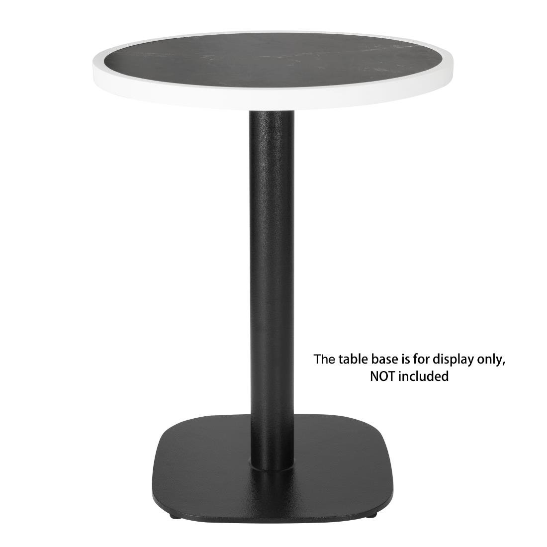 Bolero Fiberglas-Tischplatte, rund, dunkler Granit-Effekt, 580 mm