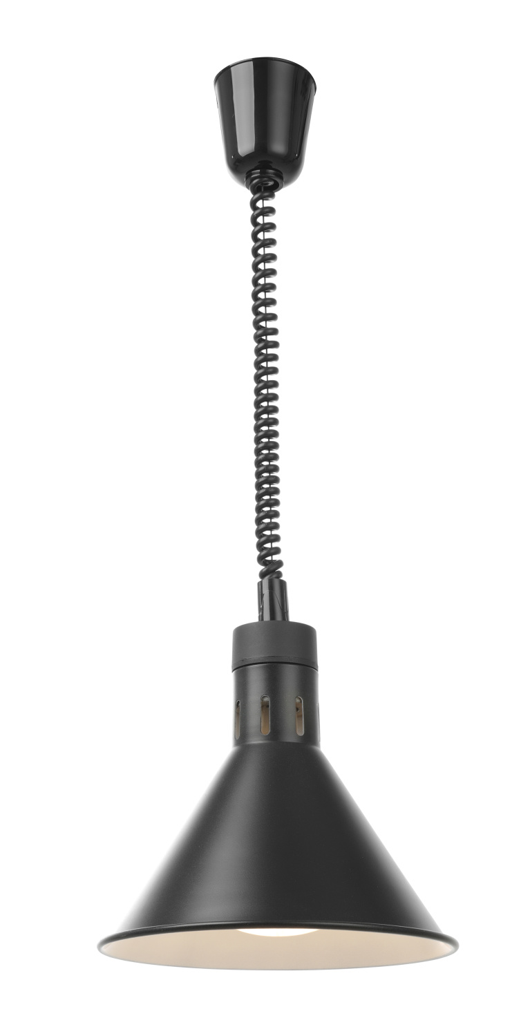 Wärmelampe verstellbar konisch | Schwarzes Modell | 250W | 275x(H)250mm