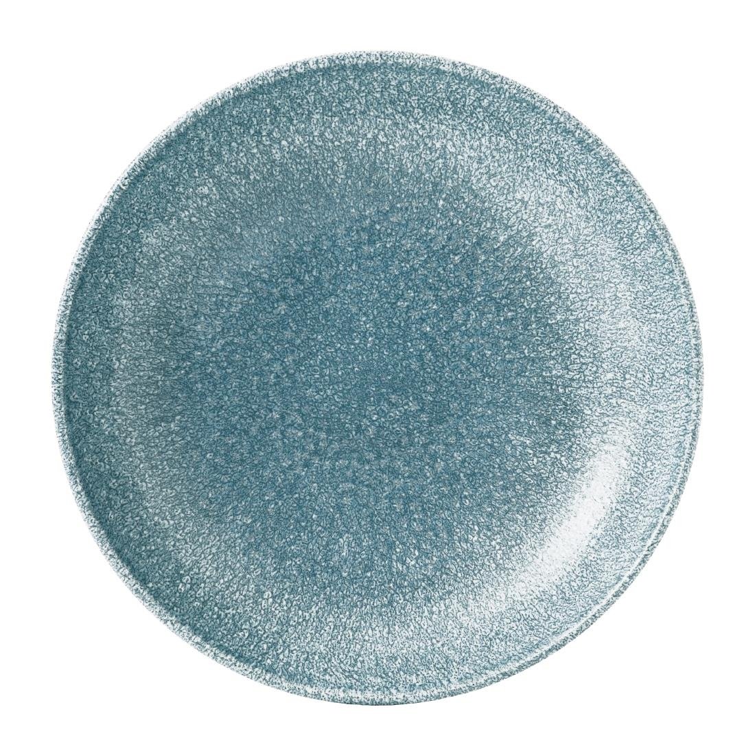 Assiettes coupe ronde Churchill Studio Prints Raku Topaz Blue 182mm (Lot de 12)