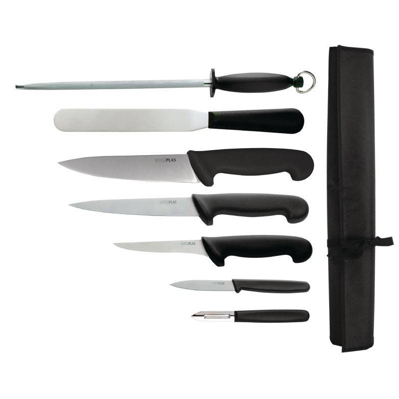7-teiliges Messerset mit 20cm Kochmesser und Tasche