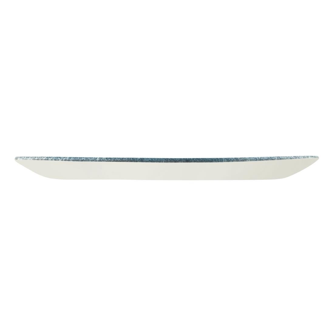 Assiettes oblongues Churchill Studio Prints Raku Oblong Topaz Blue 298mm (Lot de 12)