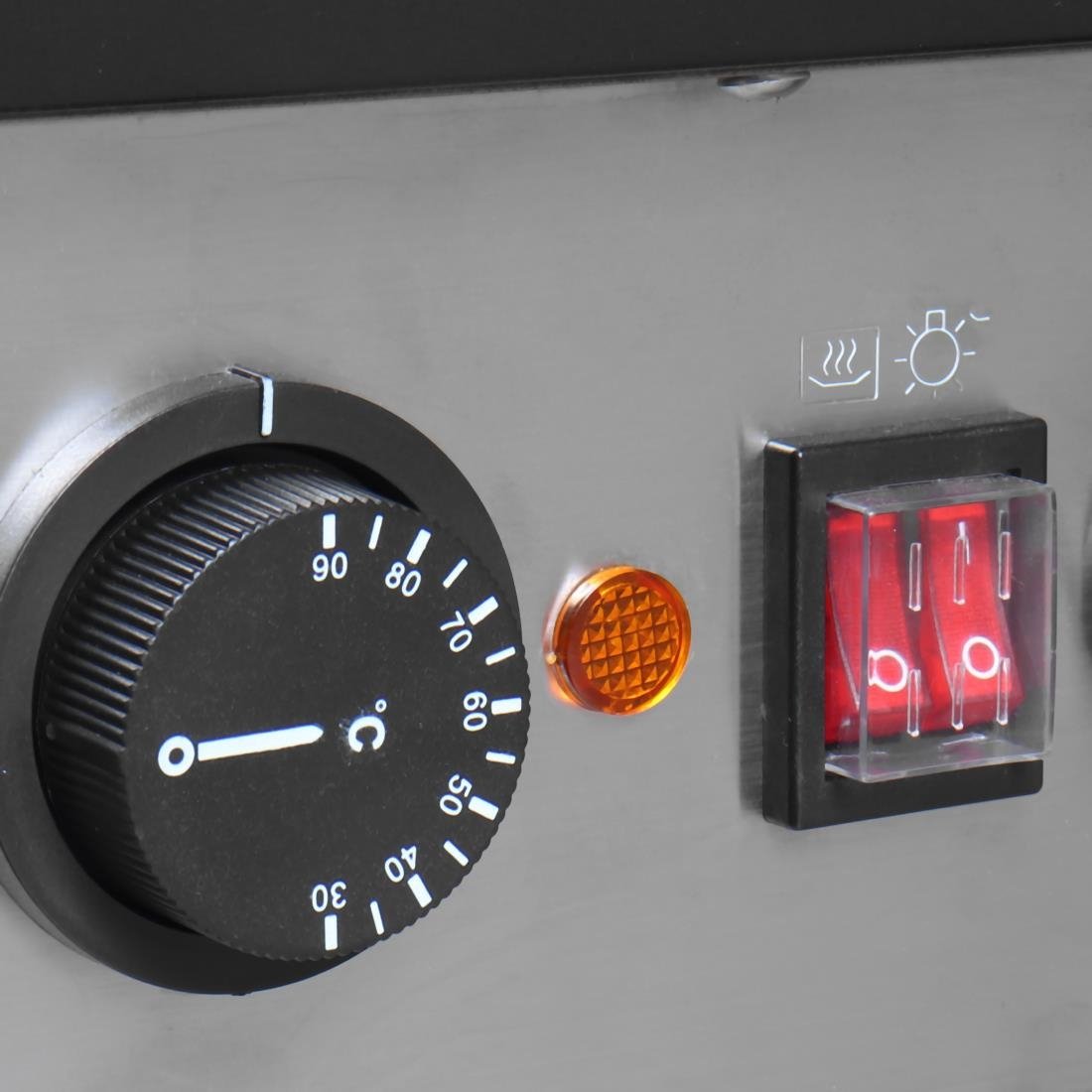 Buffalo geneigte Rutsche Lebensmittelwärmer 2 Stück