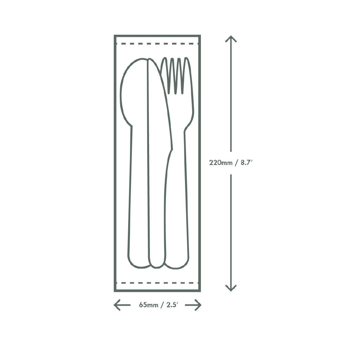Vegware Kompostierbares Papierbesteck Set 4 in 1 (250 Stück)