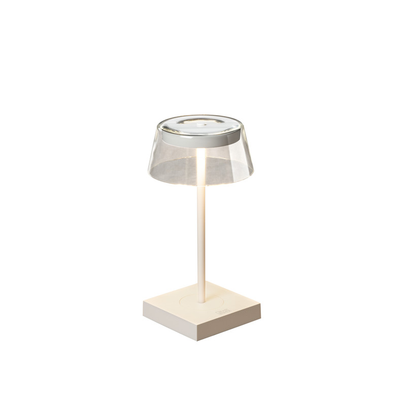 Scilla blanc mat - Lampe d'extérieur LED - USB rechargeable - 27x11cm