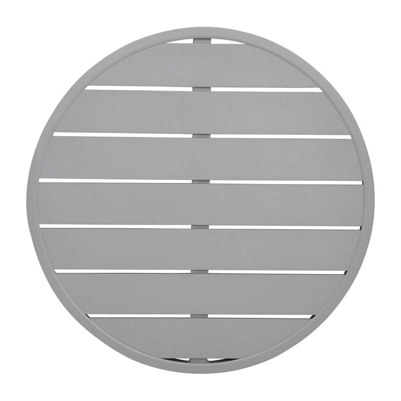Bolero Rond Aluminium Tafelblad Lichtgrijs - 580mm