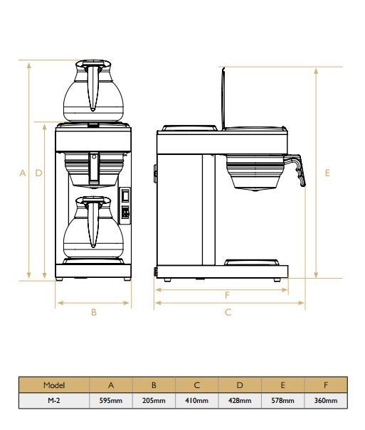 Koffiezetapparaat 1,8 Liter Manueel | Incl. 2 Glazen Kannen en 2 Warmhoudplaten | 2,4KW