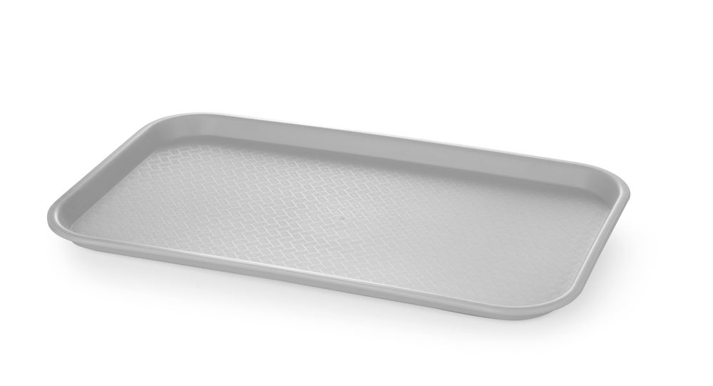 Plateau fastfood en polypropylène GN 1/1 - AmerBox - GN 1/1 - Gris clair - 530x325x(H)20mm