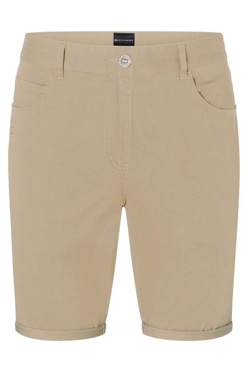 Herren 5-Pocket-Shorts Classic-Stretch - Kieselbeige - 50