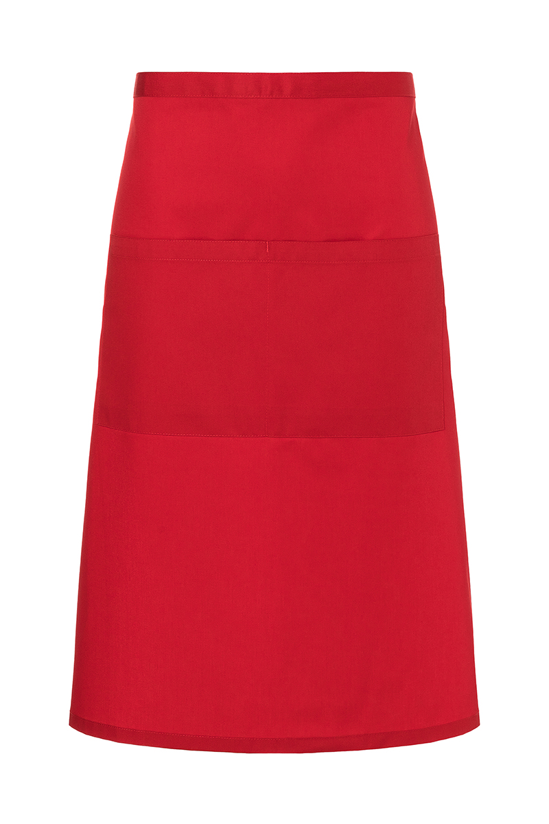 Tablier de bistro Basic avec poche - Rouge