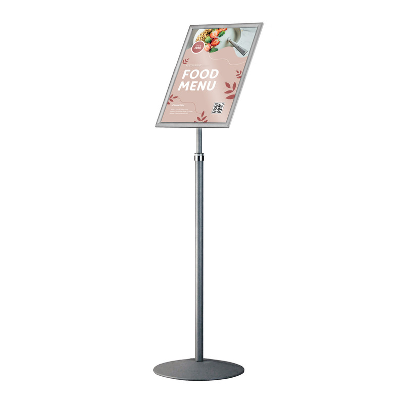 Infostandaard telescopisch - A3 - Aluminium/staal