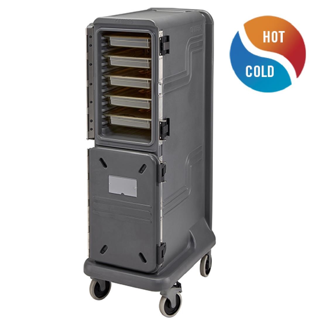 Cambro Ultra Pro Servierwagen, hoch, zweitürig, für warme und kalte Speisen, Anthrazit