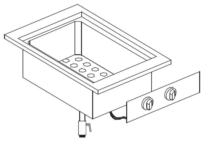 Drop-In Nudelkocher | 26 Liter | 5,5kW-400V | 557x600mm