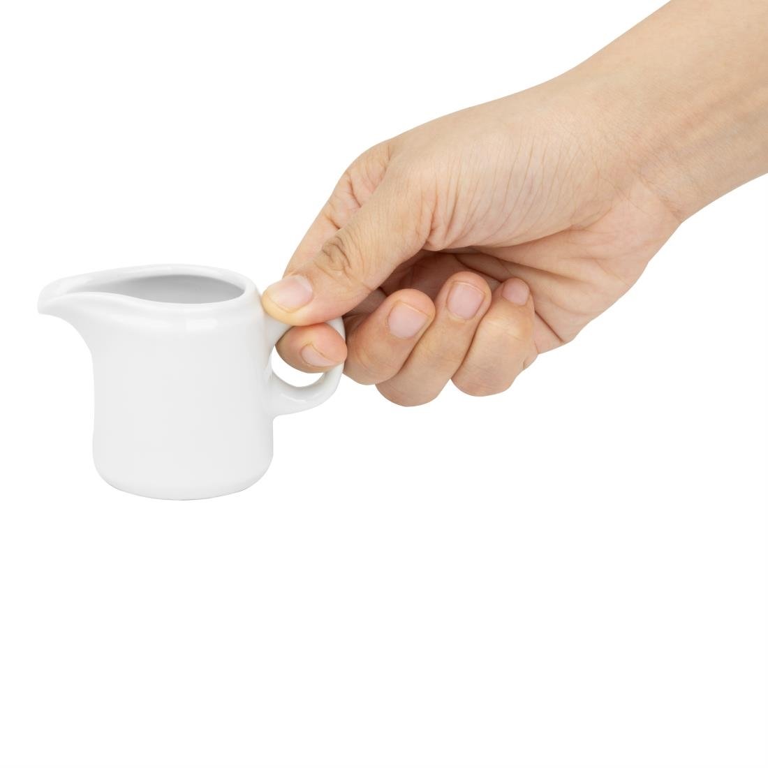 Olympia Whiteware Kan met Handvat - 65ml (Doos 12) Olympia Whiteware Kan met Handvat - 65ml (Doos 12)