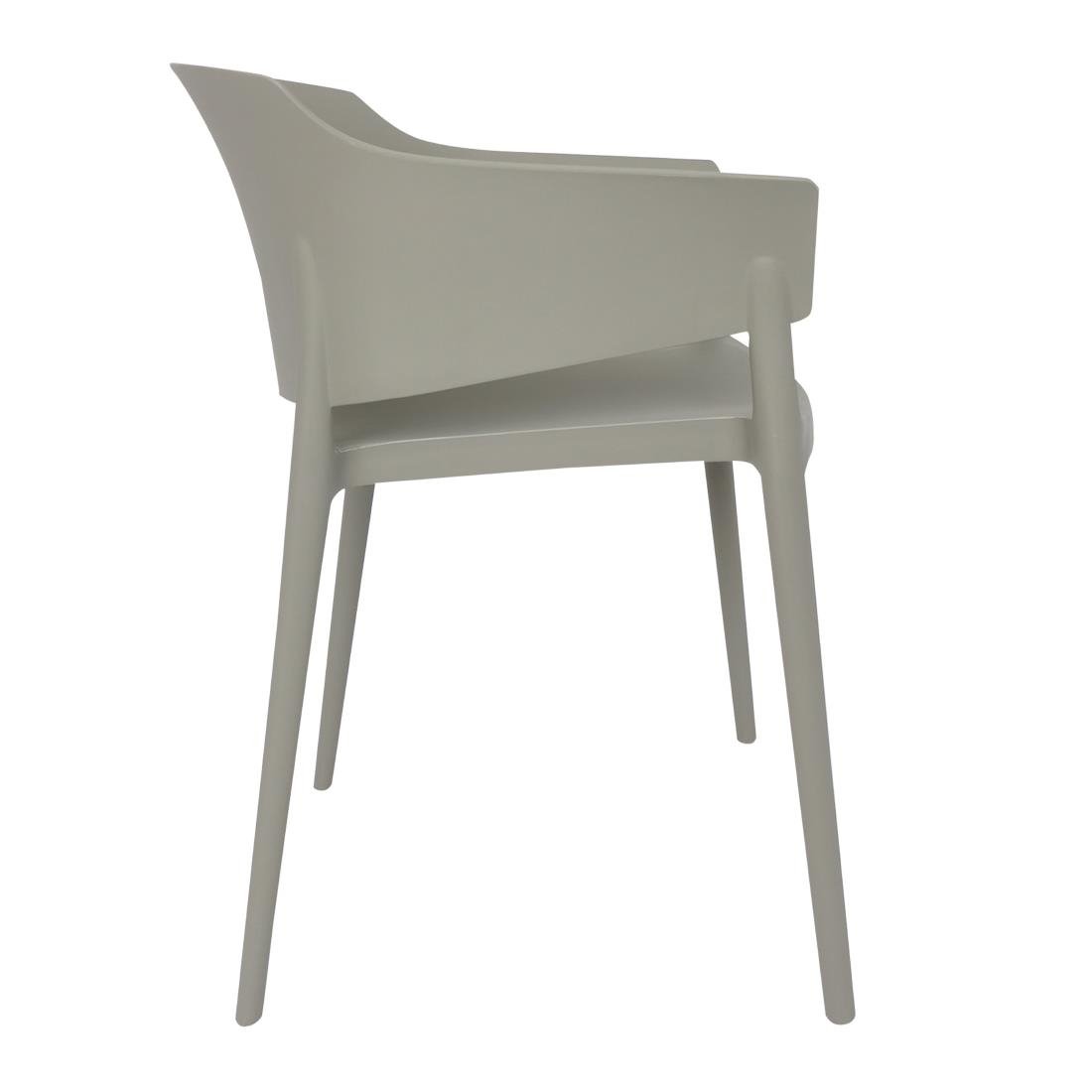 Bolero Lorenzo Cafe Stühle Medium Grau (2er Pack)