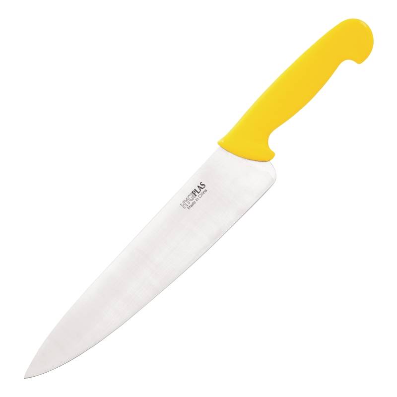 Couteau De Cuisinier - Hygiplas - Manche Jaune - 255mm